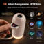 Projecteur holographique HD dynamique 5D avec 24 films, projecteur étoile HD prêt à l'emploi, projecteur galaxie étoile 2-en-1, rotation 360, alimenté par USB (avec 24 films)