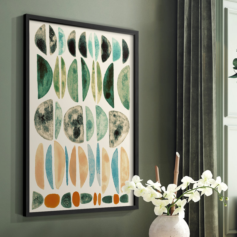 Semi Stack I Framed Print - Solid Wood, Black Single Picture Framed, 28" H x 22" W