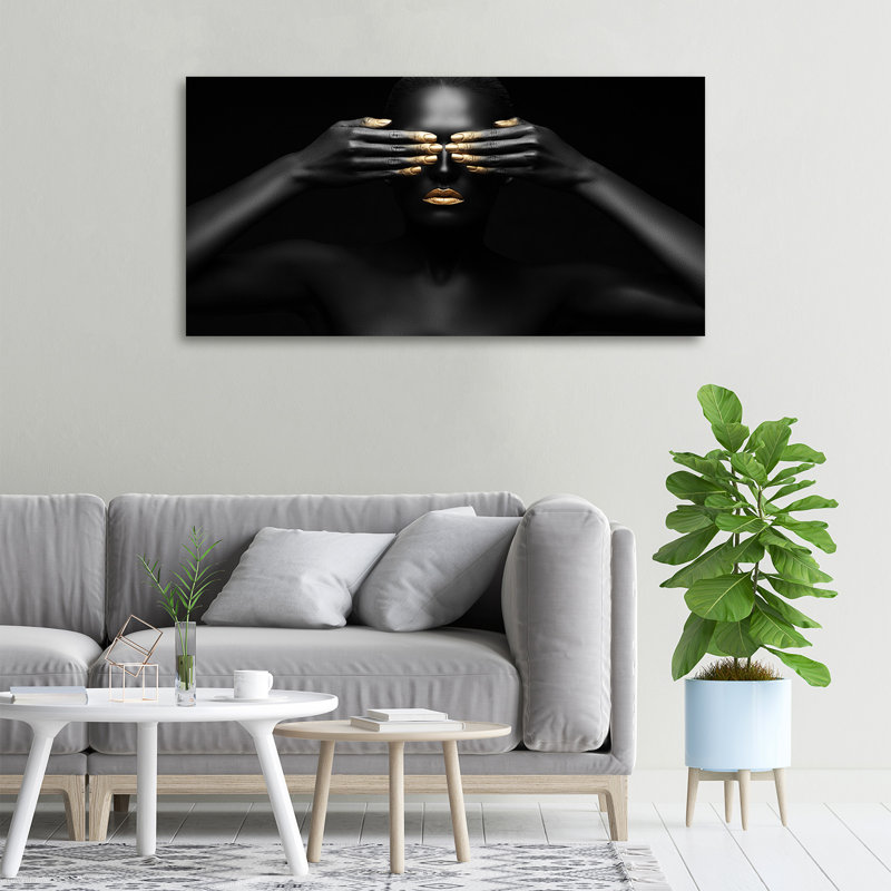 Woman In Black - Wrapped Canvas Print
