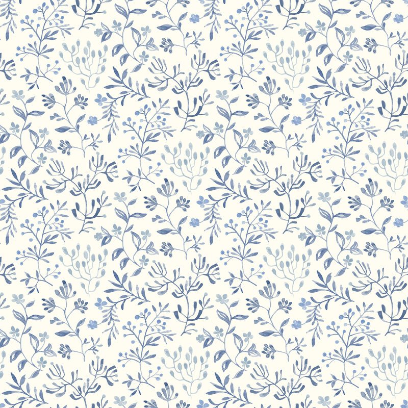 Sirène pré-roulée double rouleau floral, Bleu