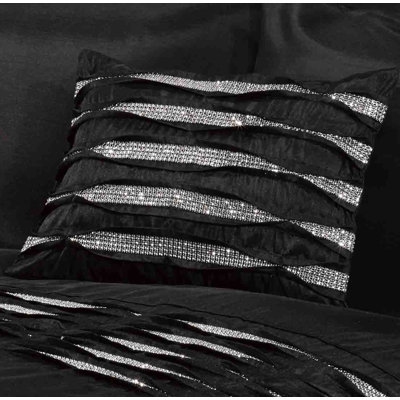 Delatorre Crystal Shiny Boudoir Geometric Rectangular Boudoir / Breakfast Cushion