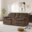 Roundhill Furniture Ardello 3-Piece Reclining Sofa Set, Corduroy Upholstery, with Built-In Power Center, and Storage Console, Chocolate