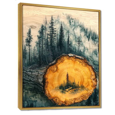 «Gerhilt Summer Pine Forest On The Wooden Slide II - Forest», art mural encadré