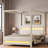 Canopy Platform Bed With Upholstered Headboard And Led Lights