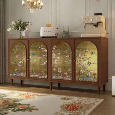 Buffet en bois de grande capacité à quatre portes