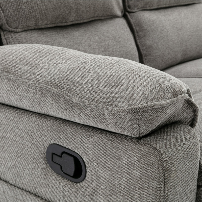 Sydney Latch Recliner 1 and 2 Seater Sofa Set, Grey