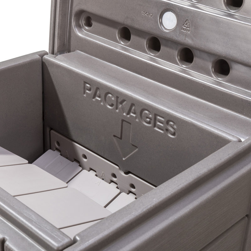 Large Dark Brown Lockable Plastic Package Delivery Box