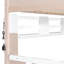 Lit simple superposé de style château avec 2 tiroirs, tablette et DEL, blanc-1436866667-1436866666