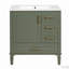 Meuble-lavabo 30 po avec lavabo en céramique, porte à fermeture en douceur-112498694