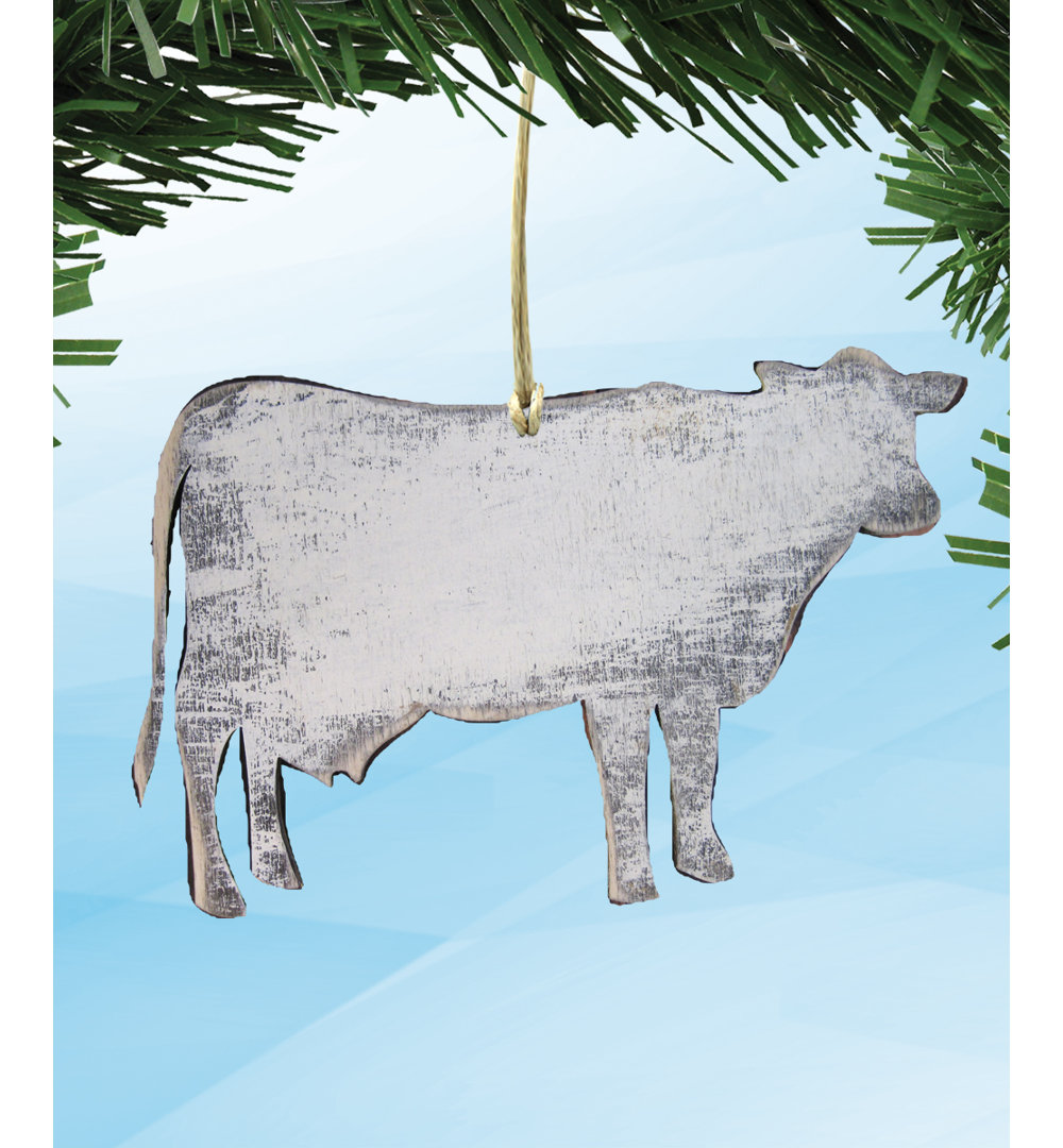 Cow Shaped Rustic Wooden Magnets (Set of 3) The Holiday Aisle® Attachment 