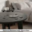 Petite table d'appoint ronde - Table de bout basse 17,7 po avec pieds robustes-129676213