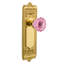 Egg & Dart Plate with Crystal Pink Door Knob-76508445-76508447