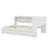 Full Corner Bed Frame With Storage Drawers And Shelves, Wood Corner Platform Bed With LED Light And Charging Station Modern Corner Daybed-123044782