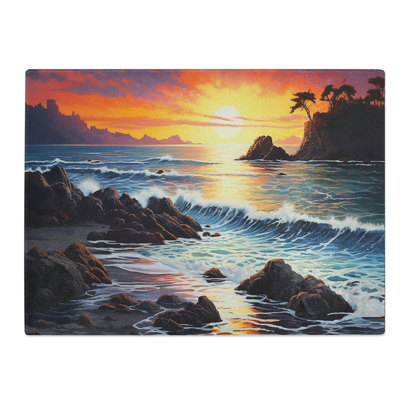 Seascape Landscape  Glass Chopping Board