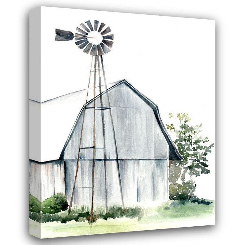 Ophelia & Co. Parker, art sur toile tendue par Jennifer Paxton Gallery: Watercolor Barn I, H 47 po x l 36 po