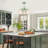 Modern Floral Chandelier Collection, Green Metal Flower Pendant with Hand-Pleated Glass Shades, Adjustable Height 15-95", Sloped Ceiling Compatible-1395930942-1395930939