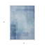 Tapis géométrique lavable intérieur / extérieur 5 pi x 8 pi bleu