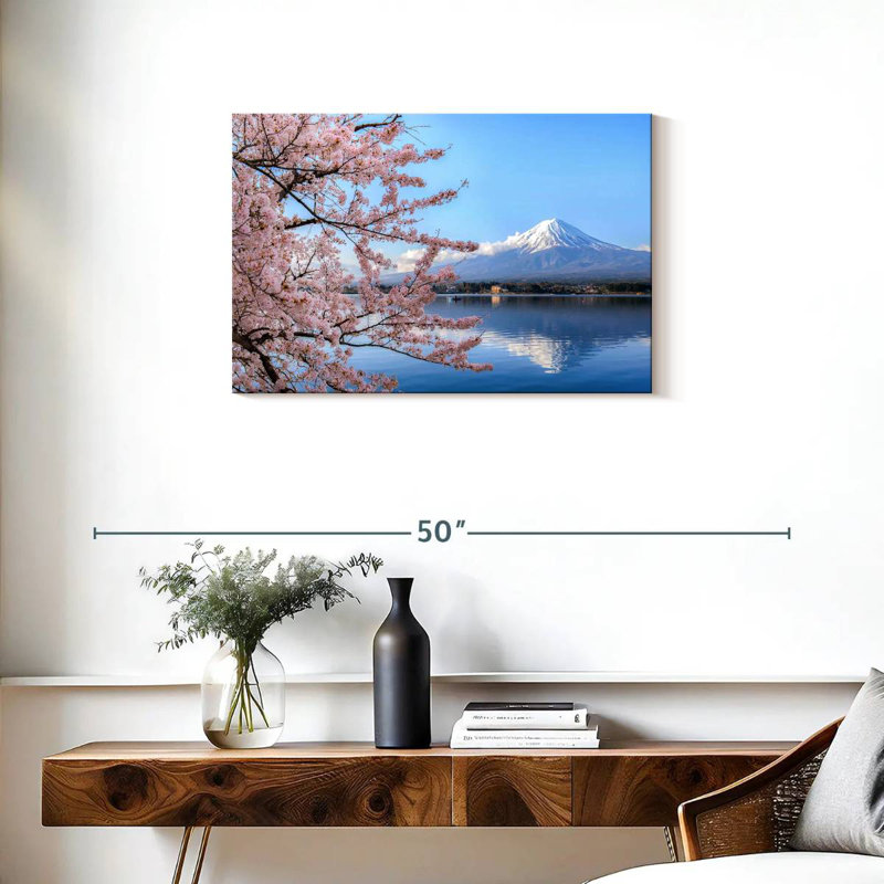 Lac Kavia Kawaguchiko et Mont Fuji, H 20 po x l 30 po
