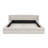 Upholstered Queen Platform Bed Frame, Chenille Fabric Grounded Bed with Headboard, Solid Wood Frame-Beige