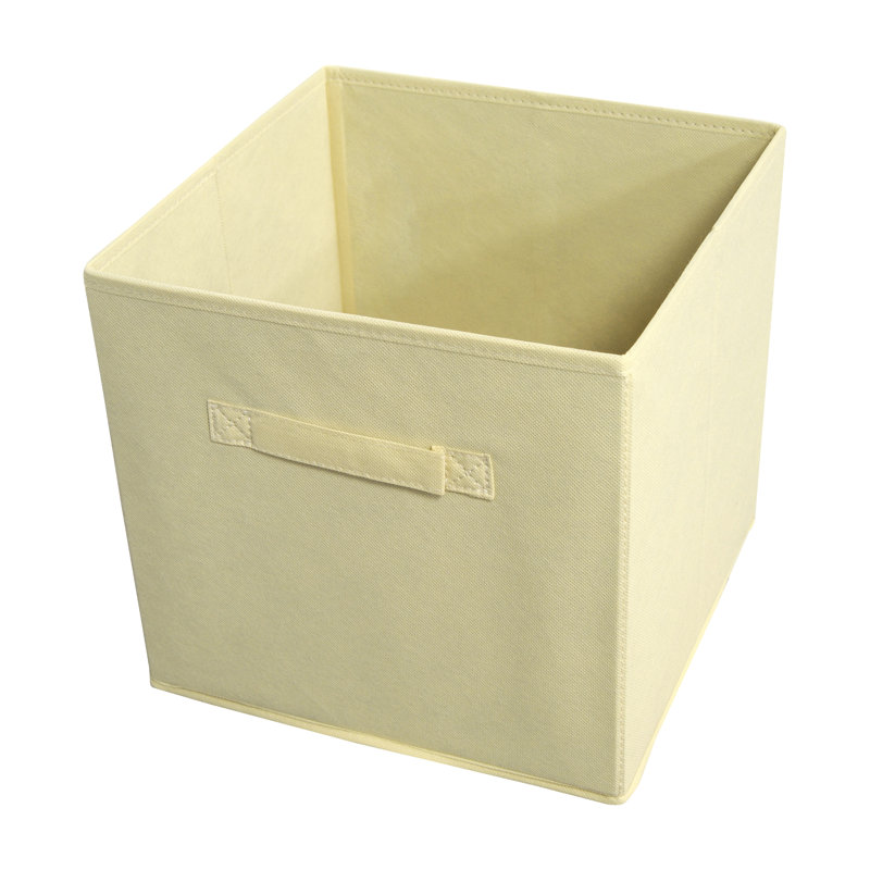 Panier de rangement pliable en tissu, Brun clair