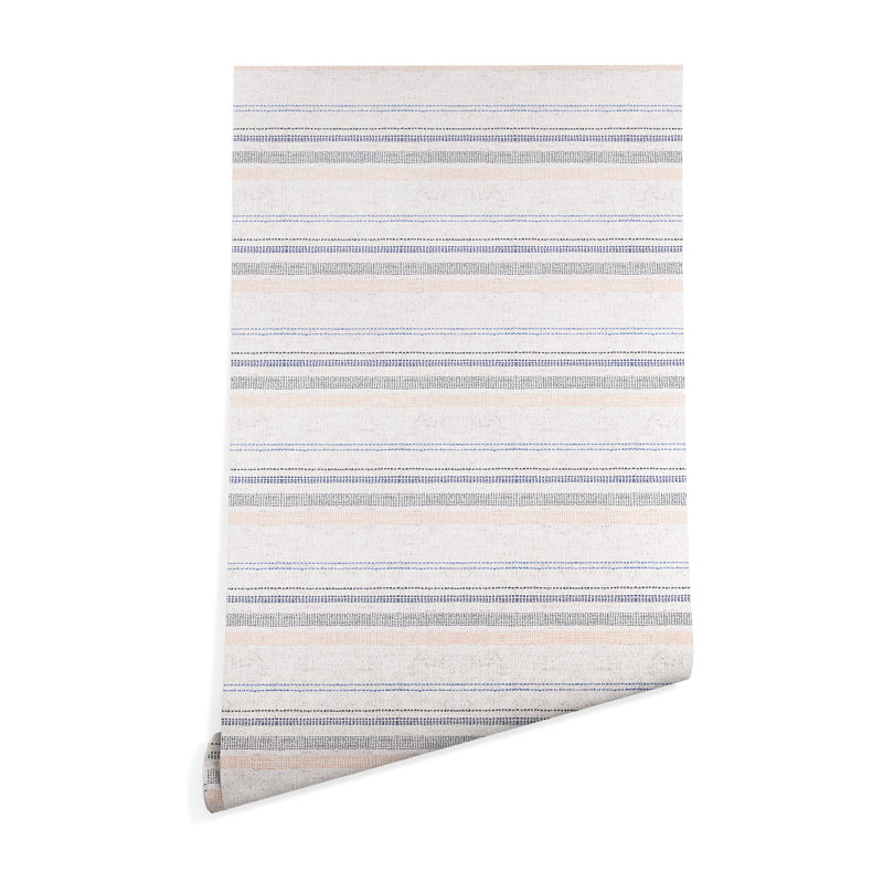 Panneau de papier peint à rayures et colles en lin français holli zollinger, l 24 po x L 48 po