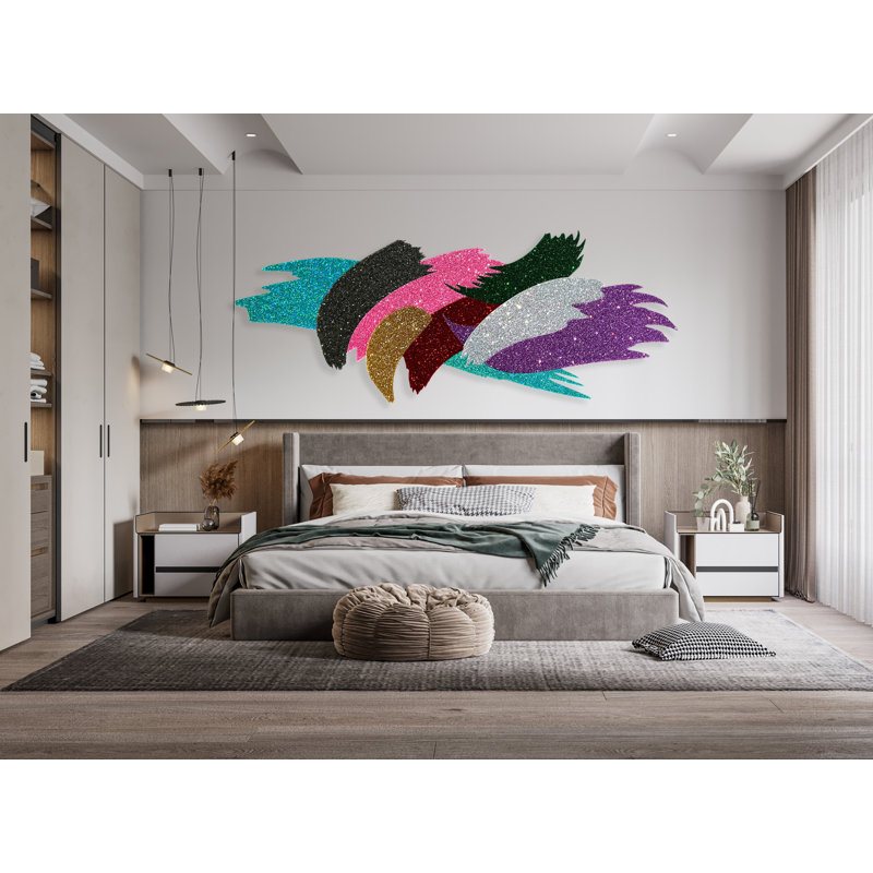 Décoration murale, H 32 po x l 80 po x P 0,75 po