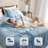 Miro Blue Soft Washed Color Block 3-Piece Full/Queen Comforter Set-99274766-99274768