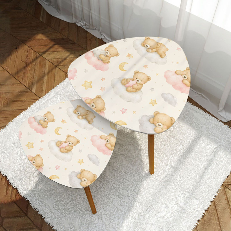 Ensemble de 2 tables gigognes Triangle Nesting