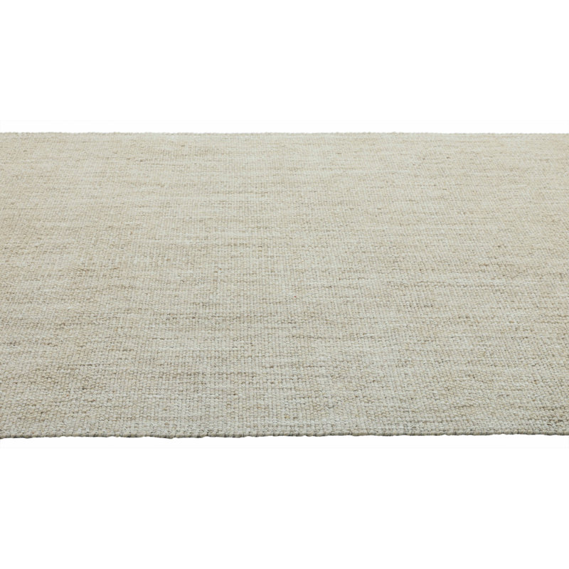Mattia Haddie Handwoven Wool Neutral Area Rug, Rectangle 8'9" x 11'9", Beige