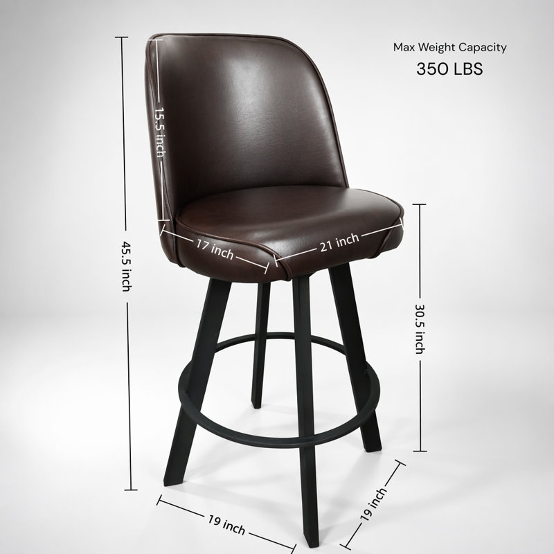 Ensemble de 2 tabourets de bar rembourrés super confortables de qualité commerciale avec cadre en métal pour une assise durable