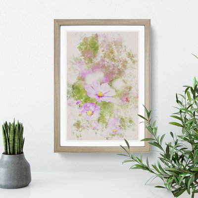 Spring Purple Flowers Watercolour - Picture Frame Graphic Art