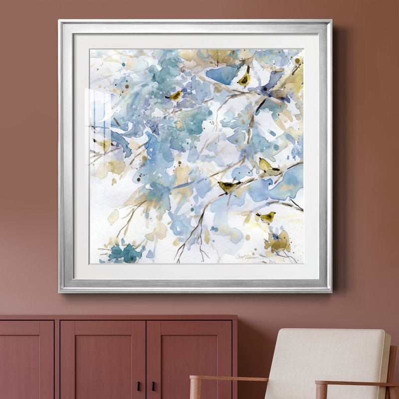 Topaz Spring II - peinture encadrée, H 30,5 po x l 30,5 po x P 1,5 po, Papier avec cadre argenté