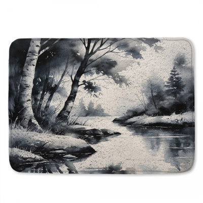 Tapis de bain monochrome River Forest