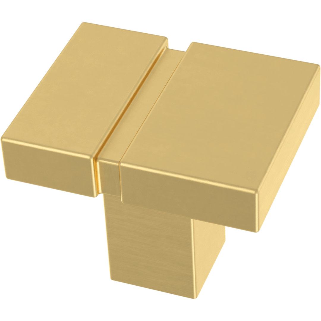 Asymmetric Notched 1 1/16" Length Square Knob Multipack (Set of 10) Franklin Brass 