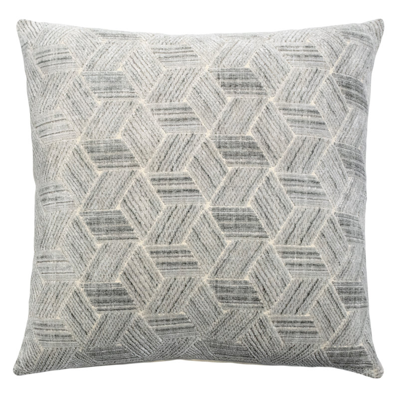 Entwined Square Woven Jacquard Pillow, 30"H x 30"W, Shale