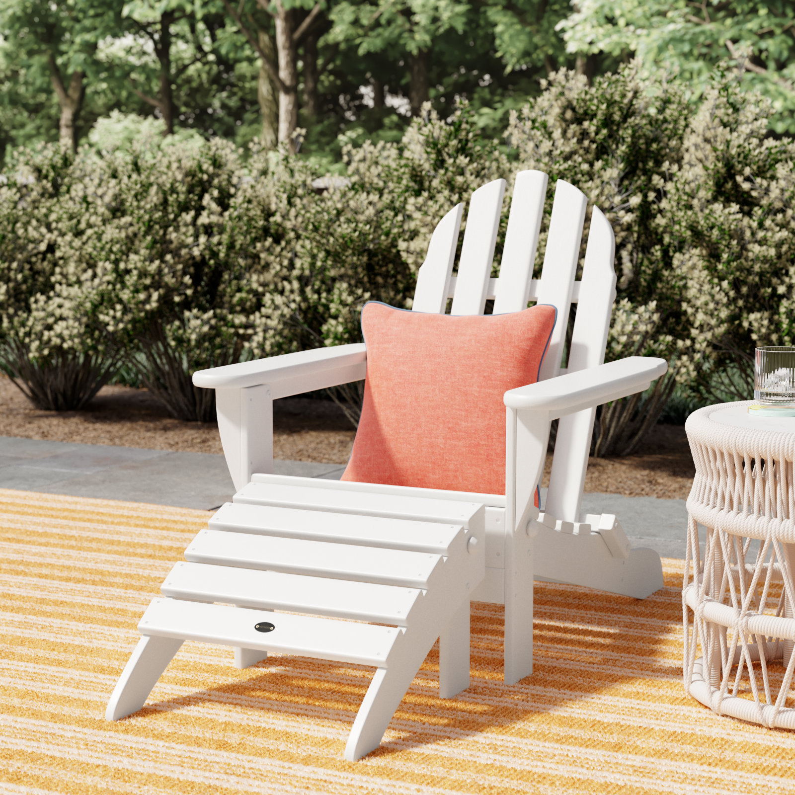 POLYWOOD® Classic Adirondack Chair, White