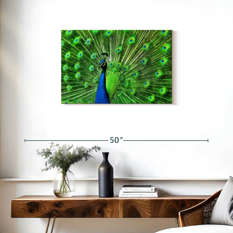 Plume de paon vert Bramtr Chartreuse, H 20 po x l 30 po
