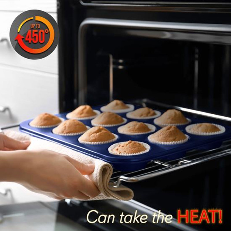 NutriChef 12 Piece Non-Stick Carbon Steel Bakeware Set