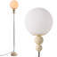  Lampe sur pied moderne en verre blanc 63 po