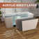 59" x 30" Freestanding Soaking Acrylic Bathtub Rectangular with Brushed Nickel Overflow and Pop-up Drain, Glossy White