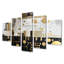 Essential Moon in Gold Black - Abstract Collages, ensemble de 5 décorations murales-444233424
