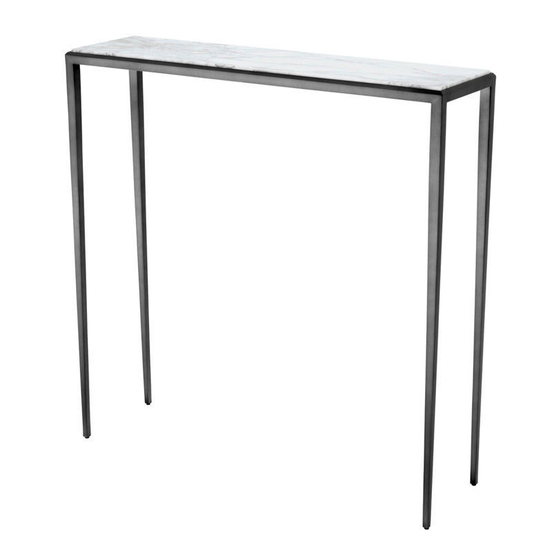 Henley 35'' W Marble Console Table, Bronze