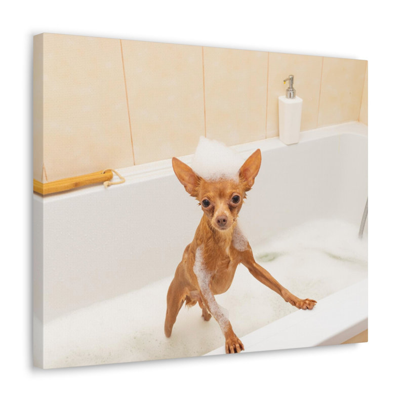«Cute Russkiy Toy Bath», art mural, H 12 po x l 18 po
