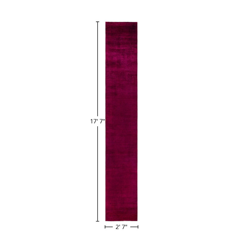 Tapis rose nouvel âge 2 pi 7 po x 17 pi 7 po Hollen One-of-a-Kind