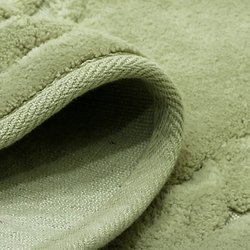 Cotton Non-Slip Bath Rug, Green