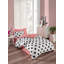 Ensemble de housse de couette en mélange de coton blanc / noir-22797604-22797611