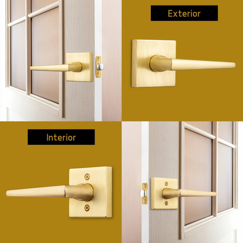 Ensemble de poignées de verrouillage de porte réversible à levier Mega Handles pour couloir, garde-robe et salle de bain | Conception en acier inoxydable robuste | Installation facile