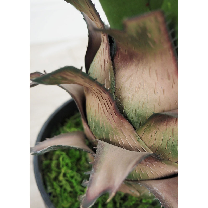 Agave vert artificiel en pot