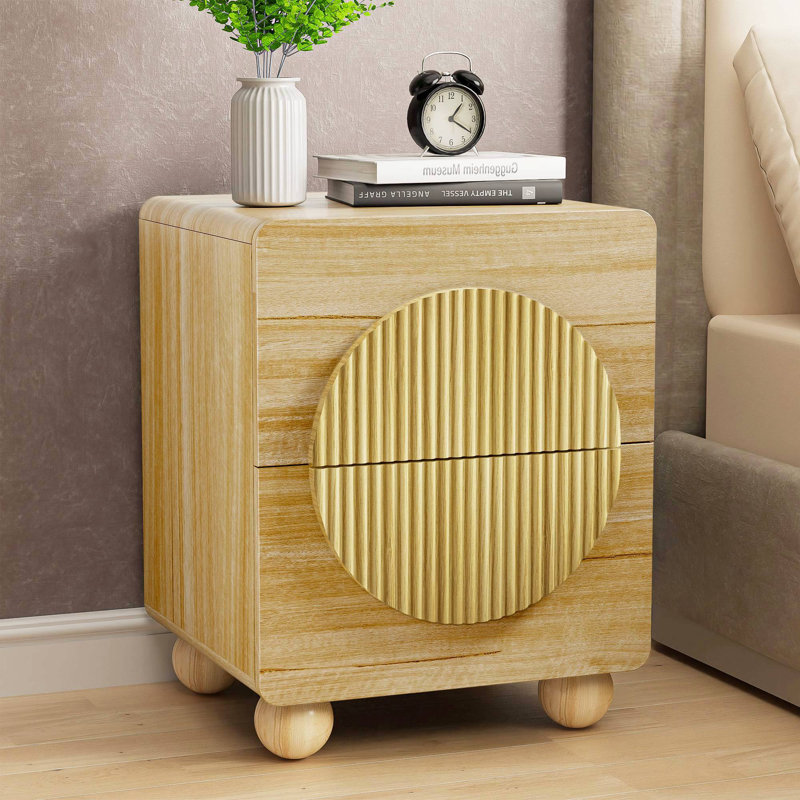 Table de chevet Mid-Century, Naturel, Individual