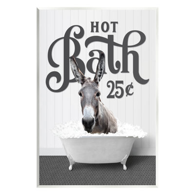 " Vintage Hot Bath Donkey " by Lettered And Lined